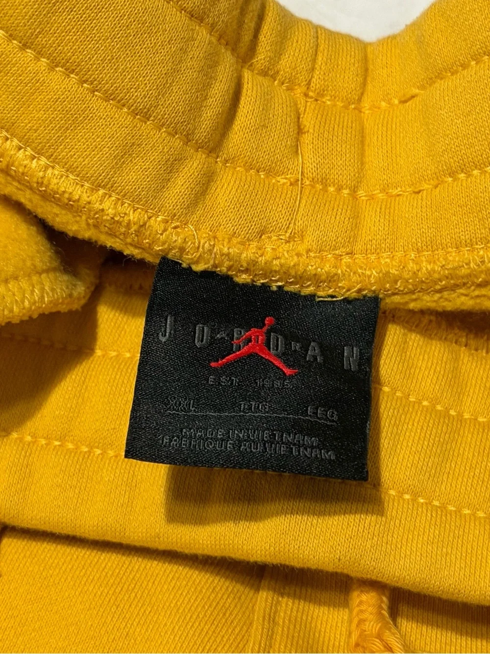 Jordan Jumpman Mustard Yellow Fleece Sweatpants, Men’s XXL